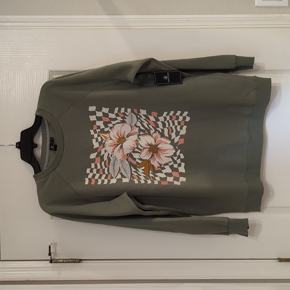 NWT Volcom Crew neck "Stone Magic Boyfriend Crew" Sweatshirt